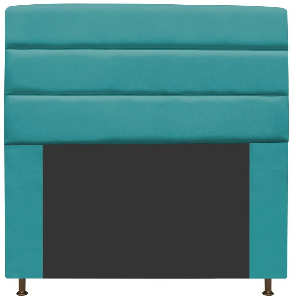 Cabeceira Estofada Turim 160 cm Queen Size Suede Azul Turquesa - ADJ Decor
