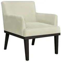 Kit 02 Poltronas Decorativas Vitória W01 Suede Bege - Mpozenato