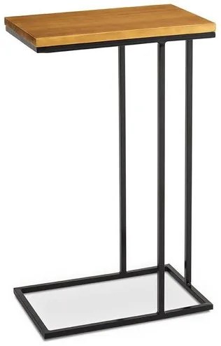 Mesa Lateral Catania Tampo Mel Estrutura Aço Carbono Preta - 68546 Sun House