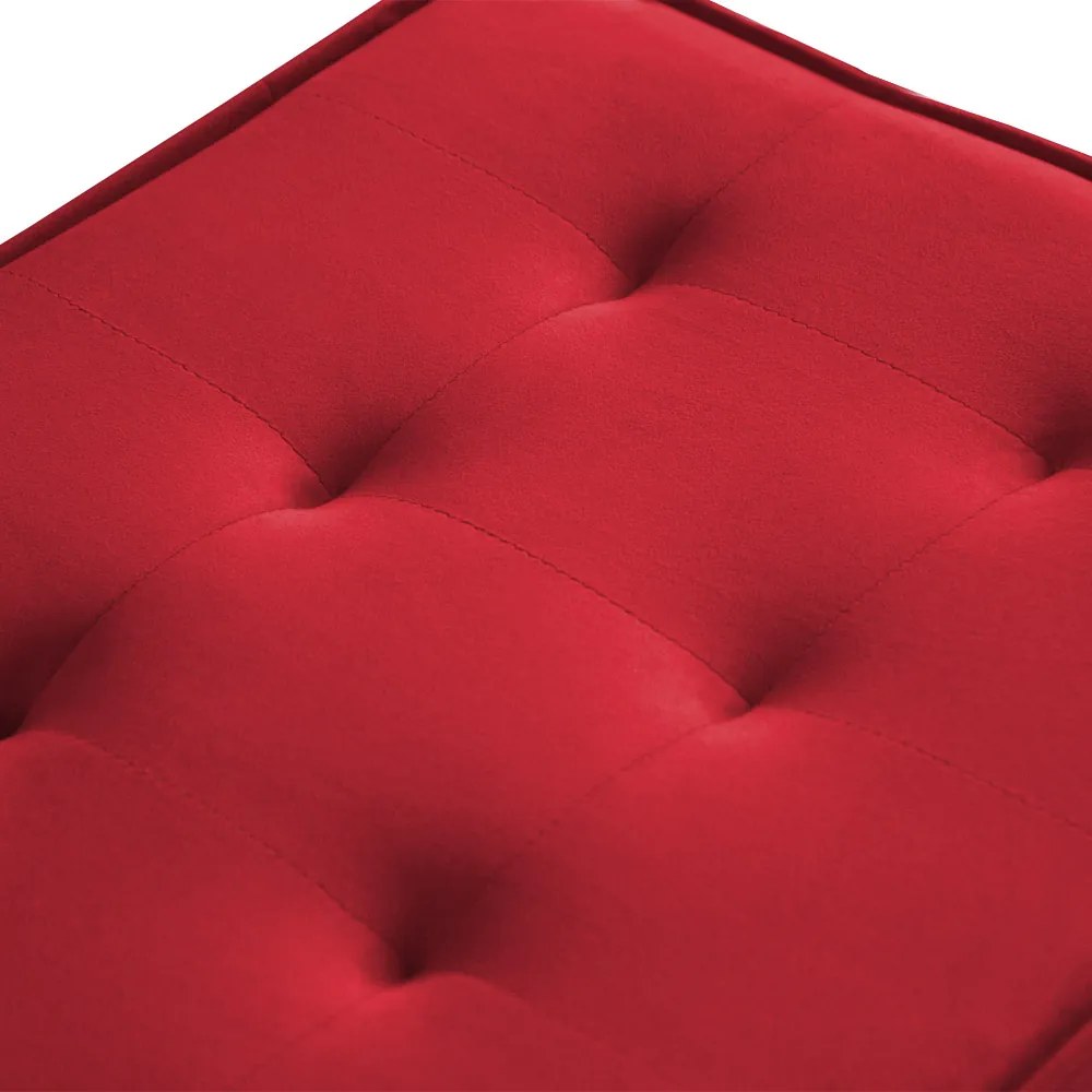 Puff Decorativo Coímbra 60x80 Suede Vermelho