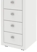 Gaveteiro Escritório 38,5cm 4 Gavetas Branco  - Tecno Mobili