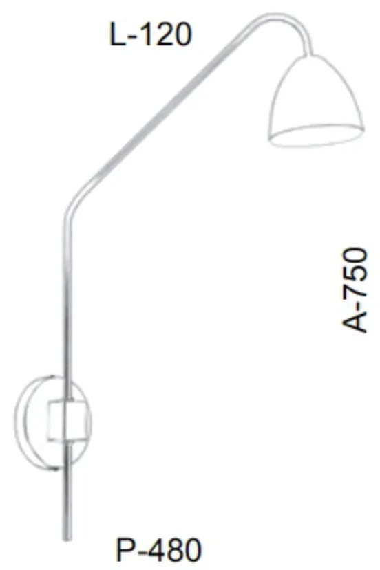 Arandela Haste Articulada Cúpula Aluminio 12X48X75Cm Metal 01Xe27 |Old... (COBRE FOSCO / COBRE BRILHO)