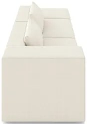 Sofá 5 Lugares 343cm Com Puff Direito Fay Bouclê Cru Z55 - Mpozenato