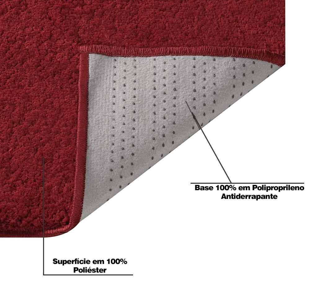 Tapete Decorativo Sala de Estar Alcazar 200X250 Vermelho G30 - Gran Belo