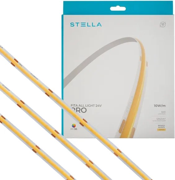 Fita De Led 10w Por Metro 24v 10m 3000k All Light Pro