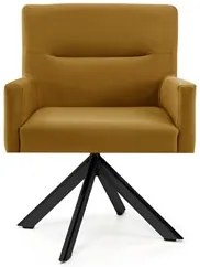 Kit 2 Poltronas Decorativas Giratórias Base Eiffel Preto Angel Veludo