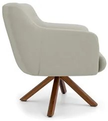 Poltrona Decorativa Giratória Base Giromad Madeira Jade C-26 Corano Be