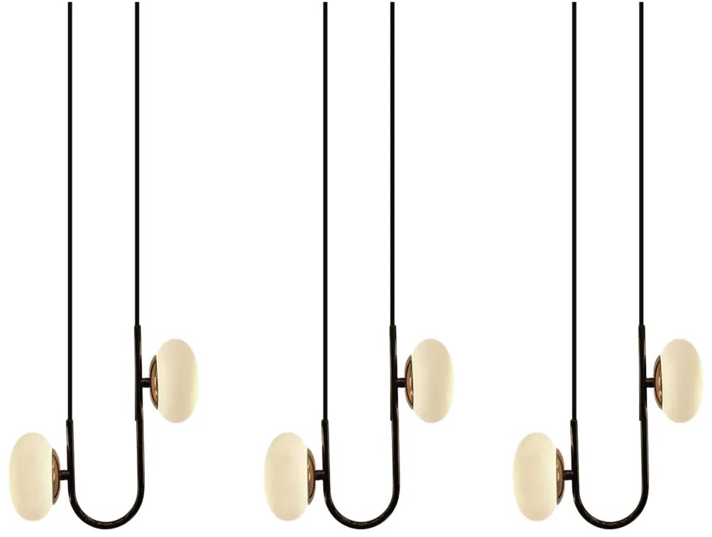 Pendente Ares 94X24X10 Led 30W - Usina 19755/6 Led (BT - Branco Texturizado, 3000k, 110v)