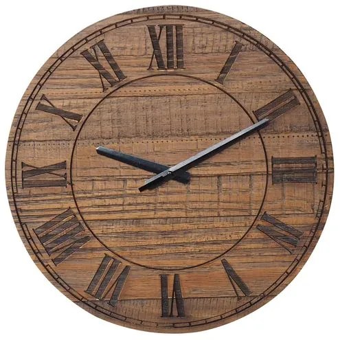 Relogio Design Industrial Romanos cor Rustic Brown 38cm - 50094 Sun House
