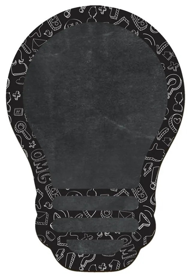 Quadro Lousa Decorativa Lâmpada 25x17 cm - D'Rossi