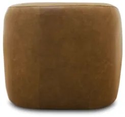 Poltrona Decorativa Giratória Orgânica Donk L08 Couro Camel - Mpozena