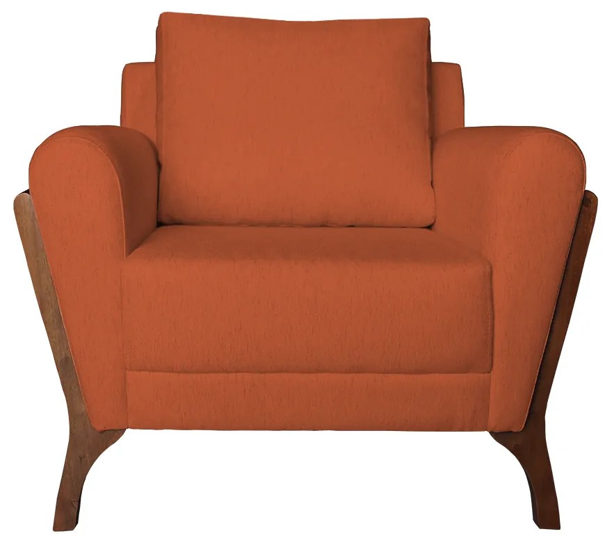 Poltrona Decorativa Sabrina Veludo Terracota