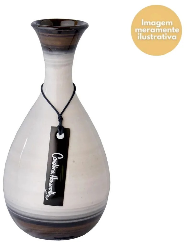 Vaso decorativo em Cerâmica Carolina Haveroth - Manaus Alto Brilho