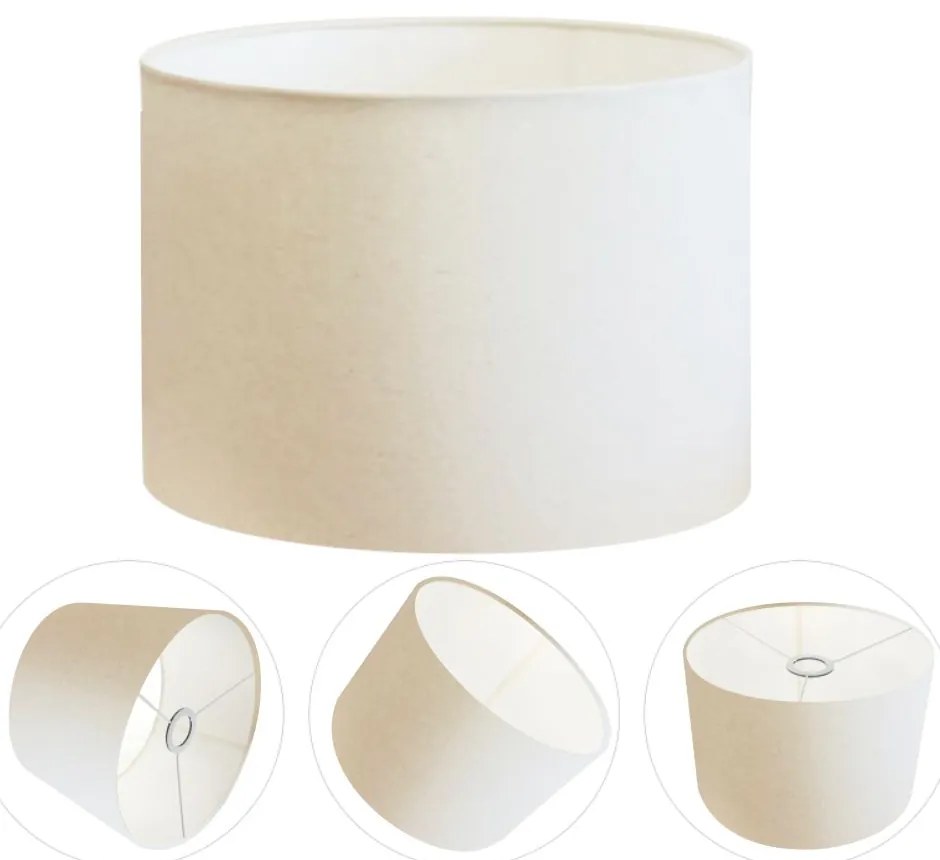 Cúpula Abajur Cilíndrica Cp-7017 Ø40x21cm Branco