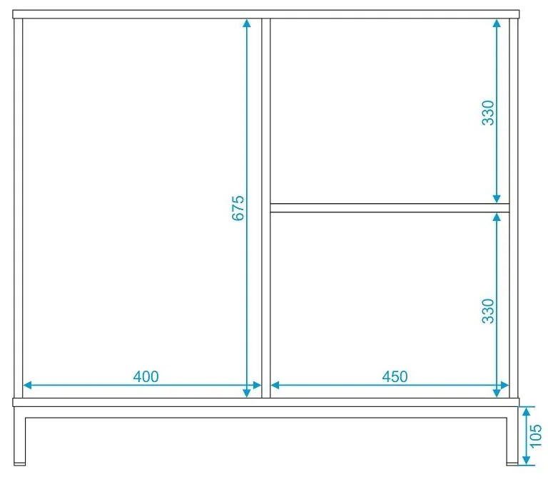Balcão Buffet Multiuso 1 Porta BMU35 Branco