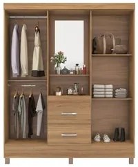Guarda Roupa Capelinha 4 Portas 2 Gavetas Lord D02 Amendola Touch - Mp