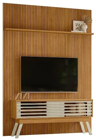 Rack Com Painel Frizz New Premium Cumaru/Opala - Madetec Móveis