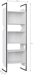 Estante Multiuso Tripla Soul 1006 com Suporte e Nichos Branco - BE Mob