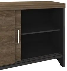 Conjunto Escritório 3 Peças Mesa Lado Direito Corp A06 Charuto/Preto -
