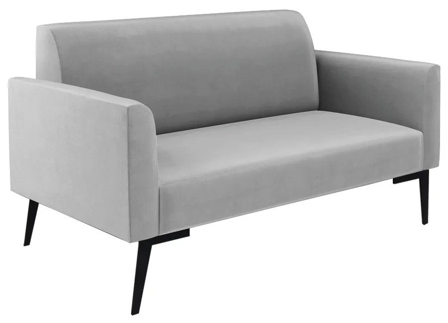 Sofá Namoradeira com 2 Poltronas Pés Villach Marisa Suede D03 - DRossi - Cinza