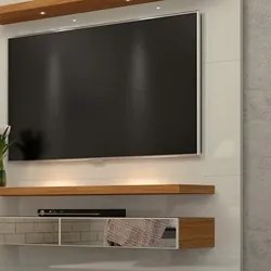 Painel Bancada Suspensa Para TV Até 60 Pol. TB107E Com LED 2 Gavetas O