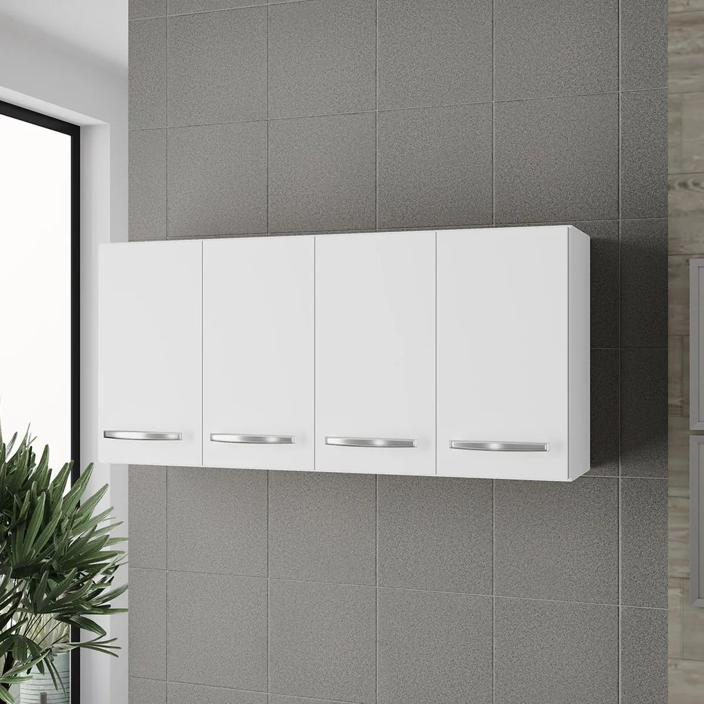 Armário 4 Portas Cozinha Aéreo Íris MB1 120cm