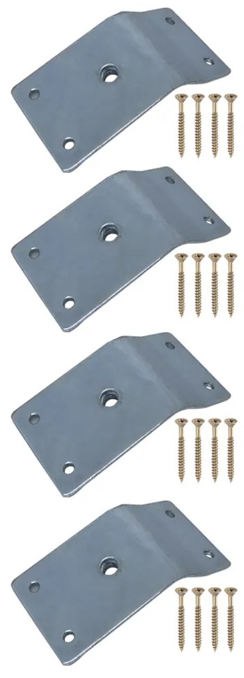 Kit 04 Chapinhas Inclinadas com 16 parafusos - D'Rossi