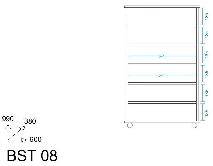 Sapateira 18 Pares 6 Prateleiras BST 08 - Branco
