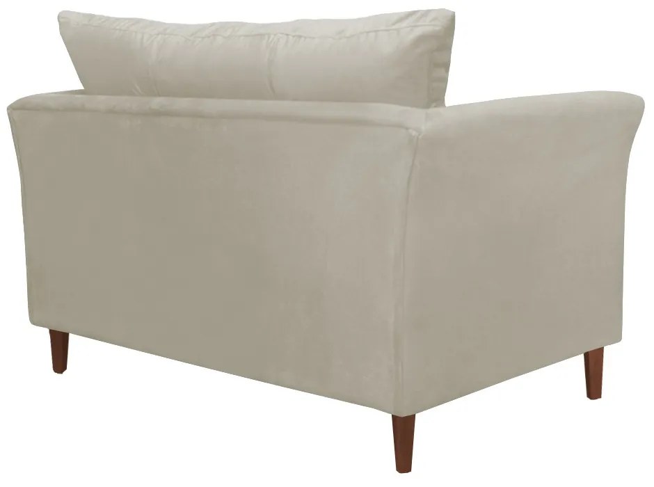 Namoradeira Ibis Decorativa 2 Lugares 1,35 m Recepção Quarto Sala Suede Bege