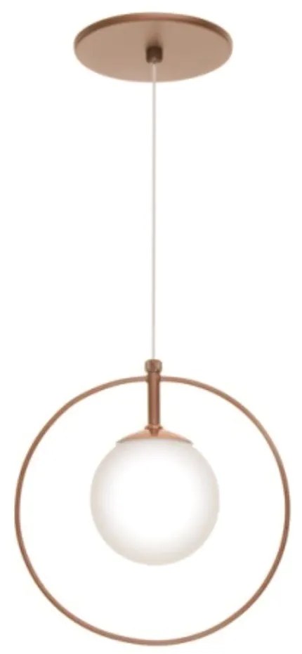 Pendente Ring Esfera Ø20X12Cm Globo Ø12Cm 01Xg9 - Old Artisan Pd-5600 (CAFÉ, AMBAR)