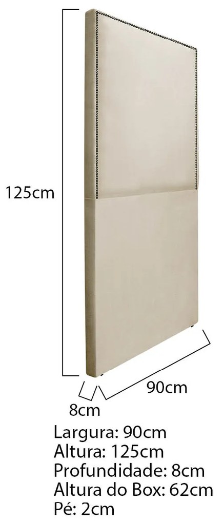 Cabeceira Solteiro Bali P02 90 cm para cama Box Corano - ADJ Decor