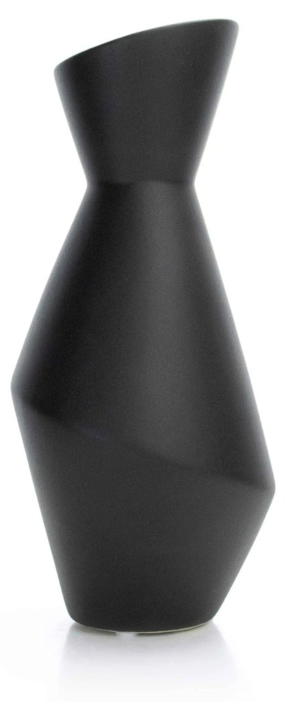 Vaso Decorativo Preto Em Cerâmica 26x12 Cm - D'Rossi