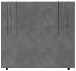 Cabeceira Cama Box Casal 140cm Estofada Rama Veludo Cinza Z04 - Mpozen