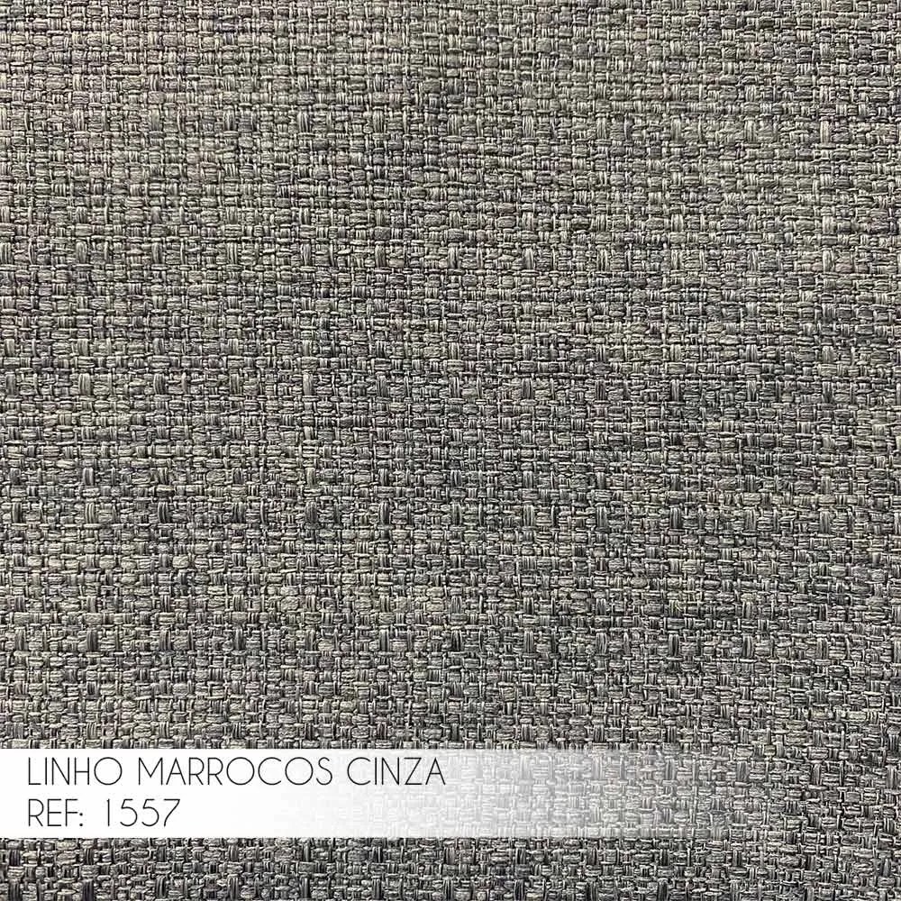 Poltrona Decorativa Sala de Estar Abel Base de Madeira Preto Linho Cinza G41 - Gran Belo