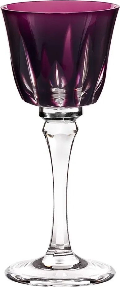 Taça de Cristal Mozart Basic Lapidado Artesanal para Licor 60ml Ametista