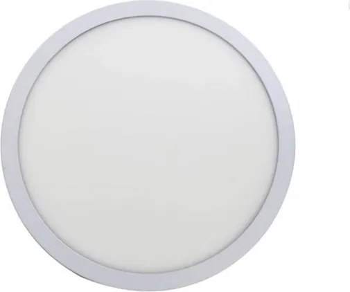 Plafon Led De Sobrepor Redondo Branco 24W 3000K Panel