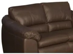 Sofá 2 Lugares Sala de Estar 155cm Veneza Couro Marrom - Scala Decor