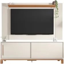 Painel Para TV 65 Pol e Rack Bancada 180cm Lucca Off/Freijó C01 - Mpoz