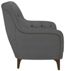 Poltrona Decorativa para Sala de Estar com Capitonê Pietà Z32 Linho Ci