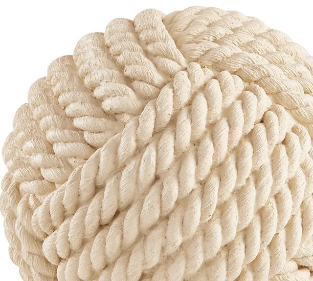 Enfeite Decorativo "Esfera" Em Poliresina Off White 13x13 Cm - D'Rossi