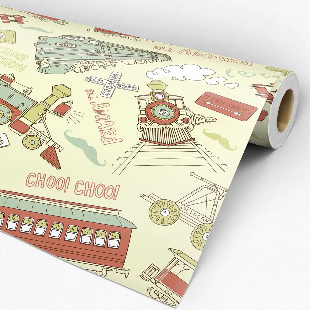 Papel de Parede infantil trem