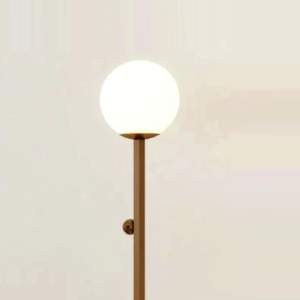 Luminária De Chão Graça 16X78X16Cm 03Xg9 Globo 12Cm - Usina 90031/3 (FN-F - Fendi Fosco, Cristal (Transparente))