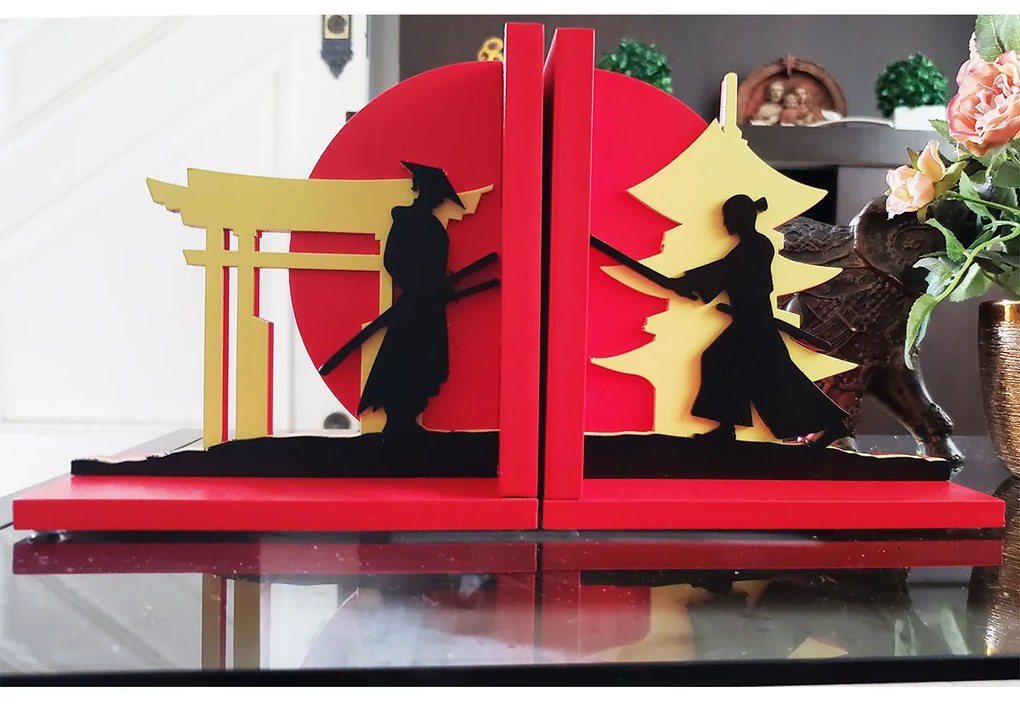 Aparador De Livros Samurai Espadachim Luta Espada