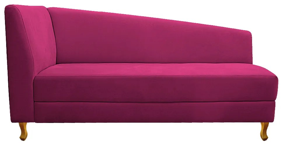 Recamier Valéria 140cm Lado Direito Suede Pink - ADJ Decor