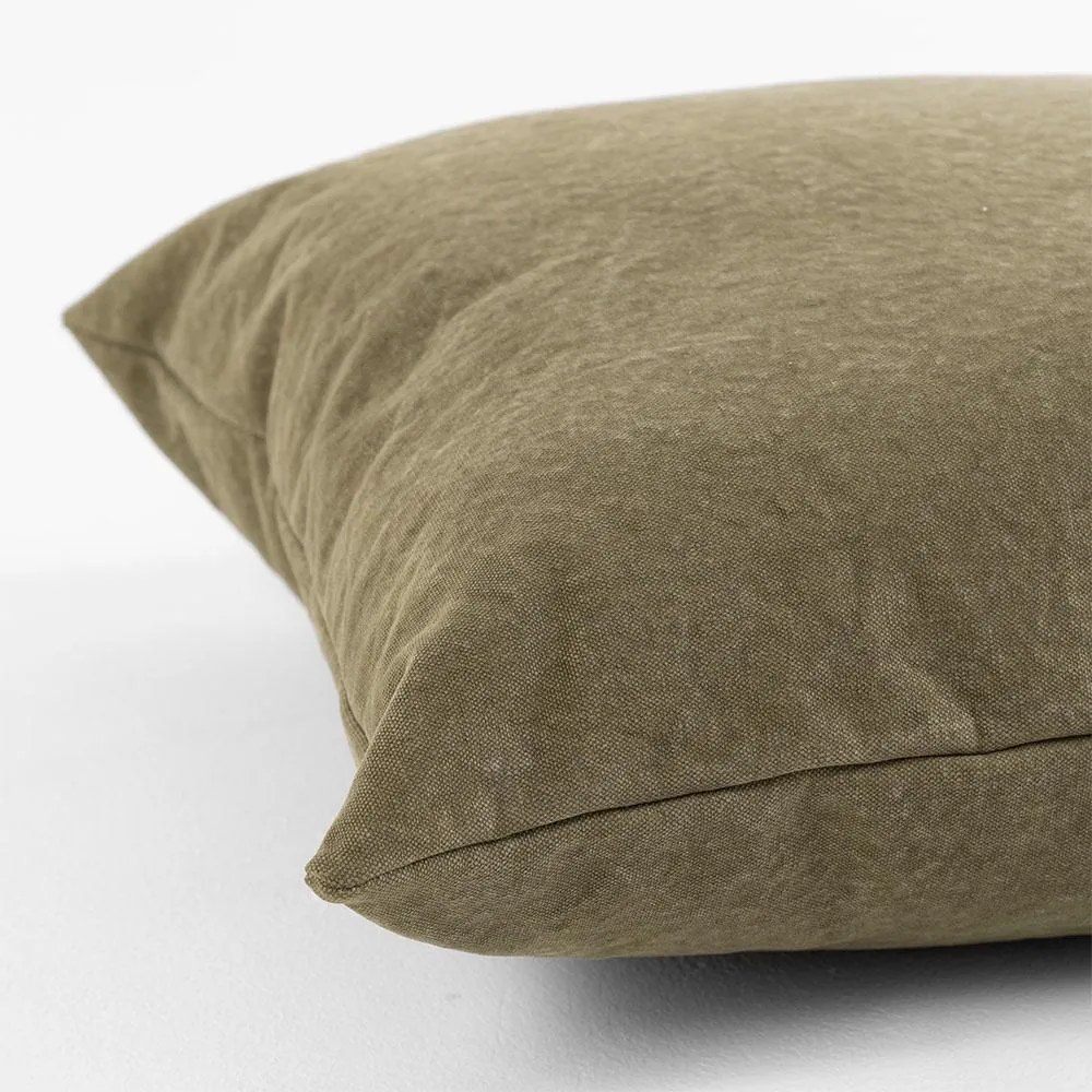 Almofada Soff Lona Verde Militar - 45cmx45cm