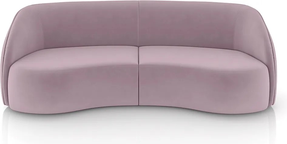 Sofá Decorativo Sala de Estar Bipartido 240cm Clarke Veludo Rosê G45 - Gran Belo