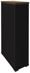 Armário Alto para Escritório 89cm Tamburato A06 Marrom/Preto - Mpozena