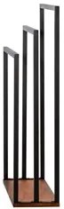 Toalheiro de Chão para Banheiro Glam Base de Madeira D09 Preto - Mpoze