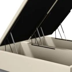 Base Cama Box Baú Casal Queen 158cm Hit Z04 Sintético Bege- Mpozenato