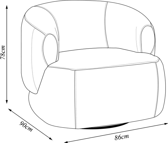 Poltrona Decorativa Verona Sala de Estar Base Giratória em Aço Couro Marrom Chocolate G88 - Gran Belo